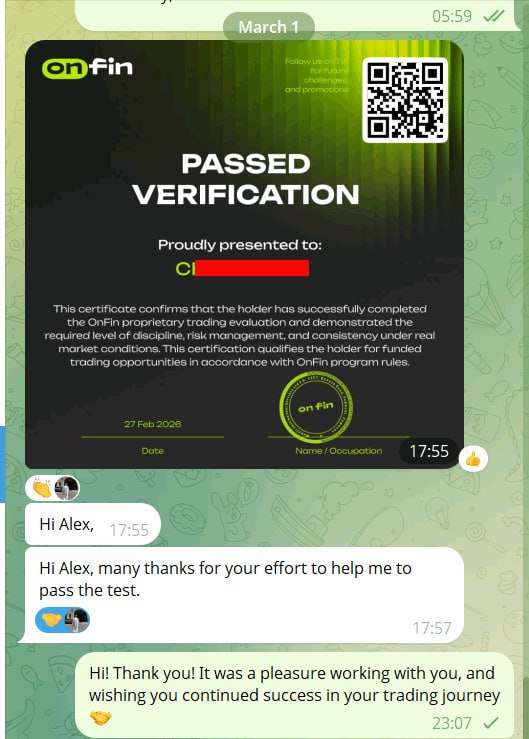 Prop Firm Certificate